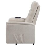 Power Lift Recliner with Storage Pocket Beige 609405P by Coaster Furniture 40