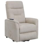 Power Lift Recliner with Storage Pocket Beige 609405P by Coaster Furniture 34