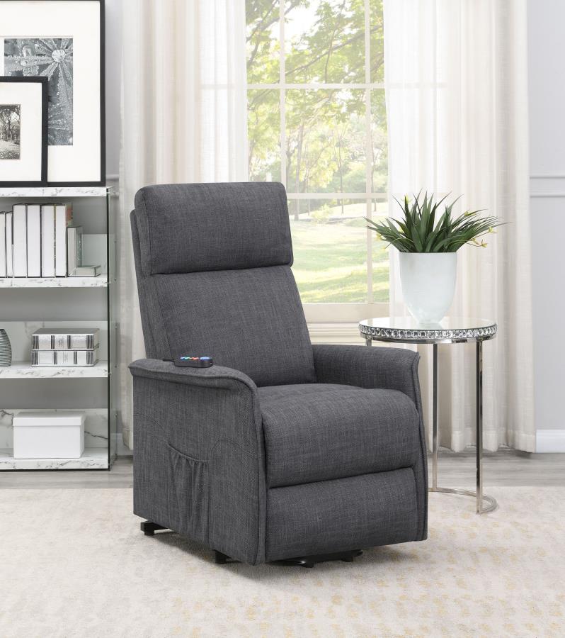 Power Lift Recliner with Wired Remote Charcoal 609406P by Coaster Furniture