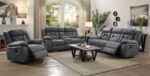 Higgins Pillow Top Arm Motion Loveseat with Console Grey 602262 by Coaster Furniture 26