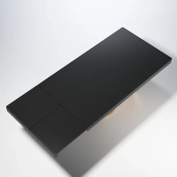 Shiny Wave Dining Table Dark Grey