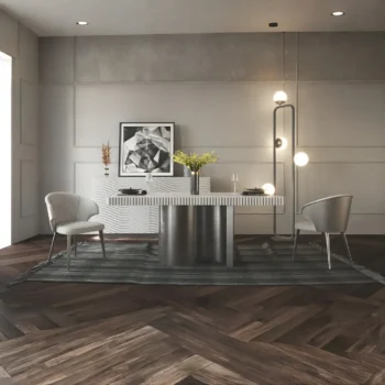 Shiny Wave Dining Table with 2 Ext