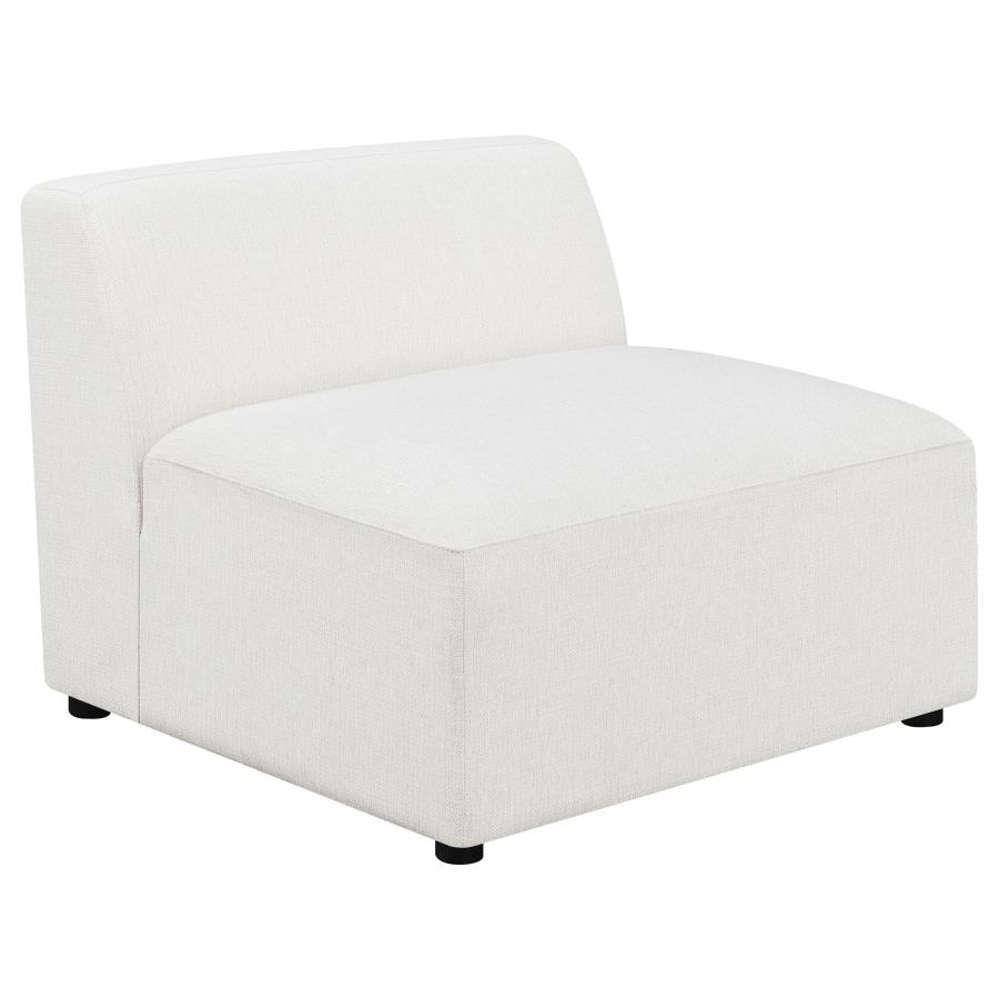 Freddie Upholstered Tight Back Armless Chair Pearl 551641 by Coaster Furniture