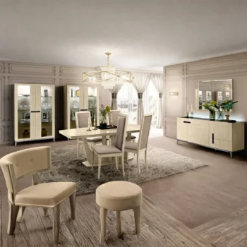 High Gloss Lacquer Ambra Dining Room Set