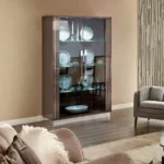 High Gloss Lacquer Platinum Slim Dining Set