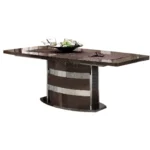 High Gloss Lacquer Platinum Slim Dining Table
