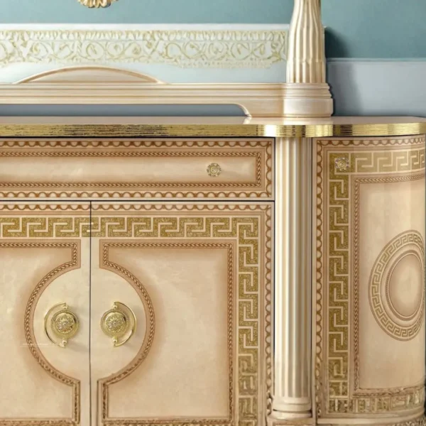 High Gloss Lacquer Aida 4 Door Buffet Ivory