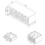 3-drawer Storage Bench White and Weathered Grey 501196 by Coaster Furniture 26