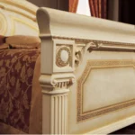 High Gloss Lacquer Aida Ivory Bedroom Set with Gold, Camelgroup Italy