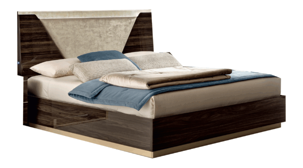 High Gloss Lacquer, Mat Smart Bed Walnut p12686 By ESF Furniture 6