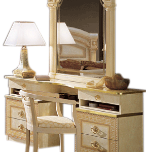 Mat, Shiny Aida Ivory Vanity Dresser p12135 By ESF Furniture
