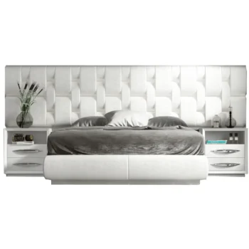 High Gloss Lacquer, Mat Emporio White Bed