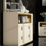 High Gloss Lacquer Velvet Chest/Dresser/Mirror