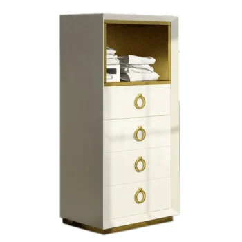 High Gloss Lacquer Velvet Chest/Dresser/Mirror