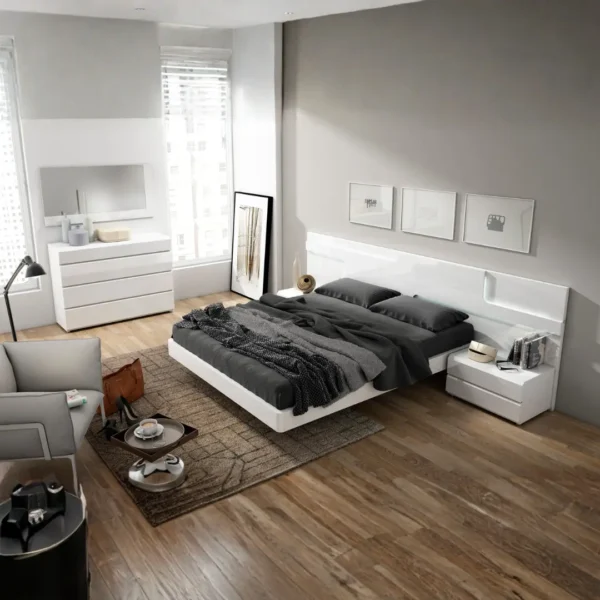 High Gloss Lacquer Sara Bedroom Set