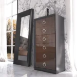 High Gloss Lacquer, Mat Emporio Black Bedroom Set