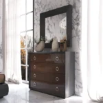High Gloss Lacquer, Mat Emporio Black Bedroom Set