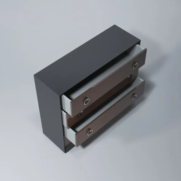 High Gloss Lacquer, Mat Emporio Black Dresser / Mirror