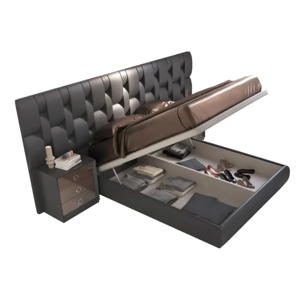 High Gloss Lacquer, Mat Emporio Black Bed