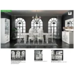 High Gloss Lacquer Mat Carmen White Dining Room Set