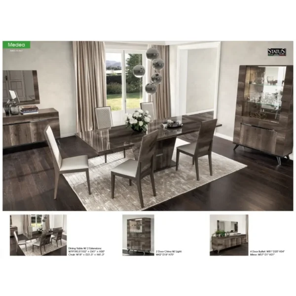 High Gloss Lacquer Medea Dining Room Set