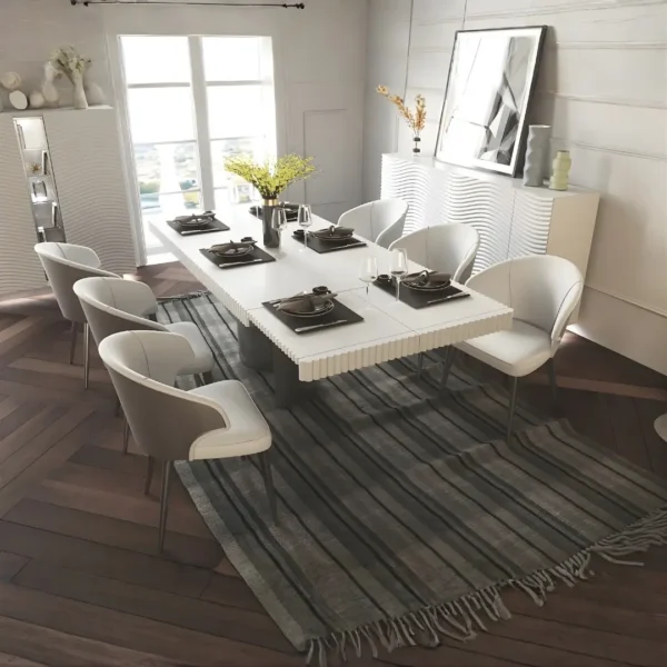 Wave Dining White Set