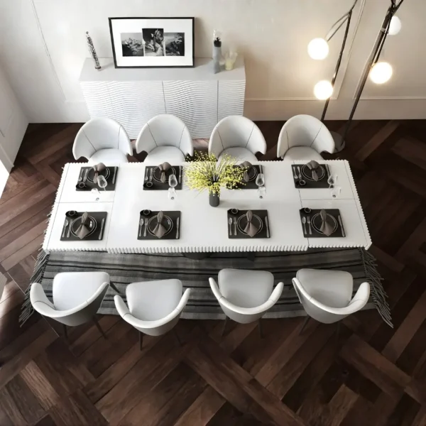 Wave Dining White Set