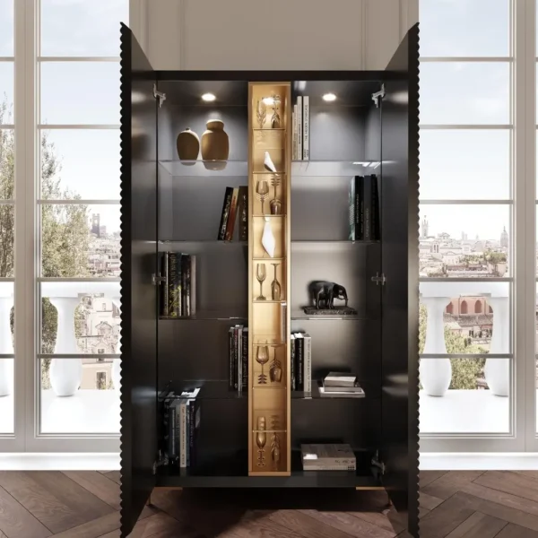 Shiny Wave Dining Dark grey Set