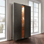 Shiny Wave Dining Dark grey Set