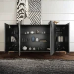 Shiny Wave Dining Dark grey Set