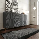 Shiny Wave Dining Dark grey Set