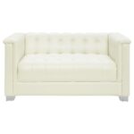 Chaviano Tufted Upholstered Loveseat Pearl White 505392 by Coaster Furniture Luxury Loveseats Mobilia Cleopatra 18 Chaviano Tufted Upholstered Loveseat Pearl White 505392 by Coaster Furniture 18