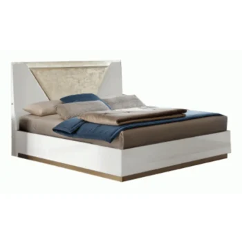 High Gloss Lacquer, Mat Smart Bed White
