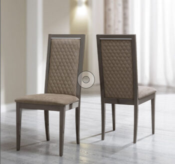 High Gloss Lacquer Platinum Rombi Chair i18634 By ESF Furniture