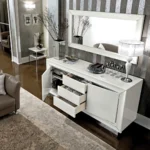 High Gloss Lacquer Dama Bianca Dining Set