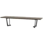 High Gloss Lacquer Elite Dining Table Brown Silver Birch