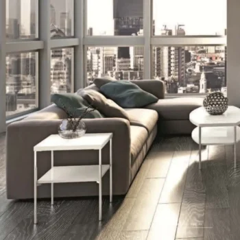 High Gloss Lacquer Dama Bianca Coffee and End Table By ESF Furniture