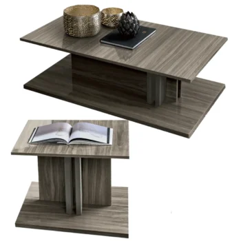 Shiny Volare Coffee table and End table Grey