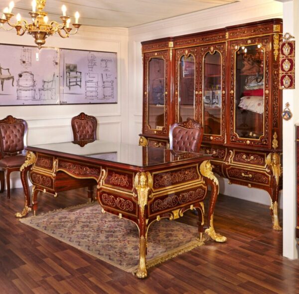Handmade Desk-533- Set 5Pc (3 Chairs + 1 Table+ 1 Desk) 6