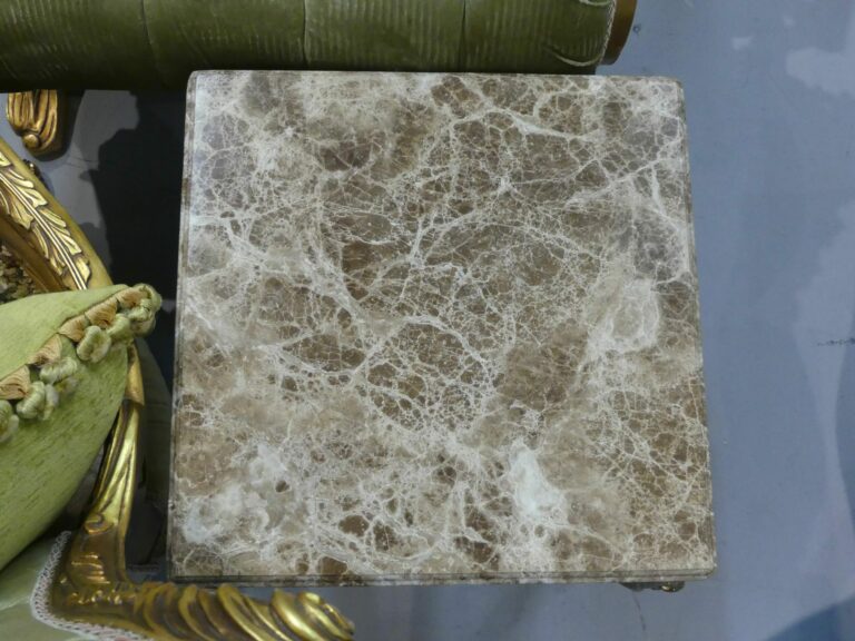 Handmade Frankfurt Side Table With Marble Top - Image 3