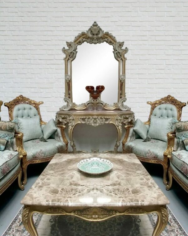 Handmade Green Gold Console 4