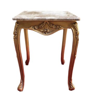 Handmade Frankfurt Side Table With Marble Top