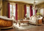 Luxury Brown & Beige 3Pcs Traditional Sofa Set HD-821 By Homey 9