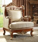 Luxury Brown & Beige 3Pcs Traditional Sofa Set HD-821 By Homey 10