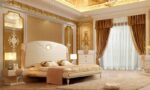Luxury Cream Leather Contemporary 5PCs King Bedroom Set HD-901 By Homey Design 9