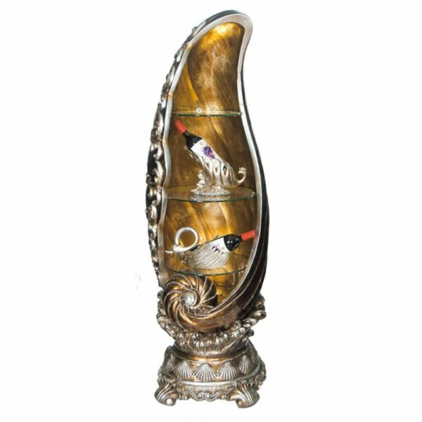Silver & Golden Brown Finish HD-1202 Display By Homey Design 4
