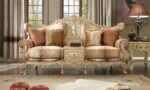 Luxury Chenille Gold Sofa Set 3Pcs Traditional HD-1633 By Homey Design 11