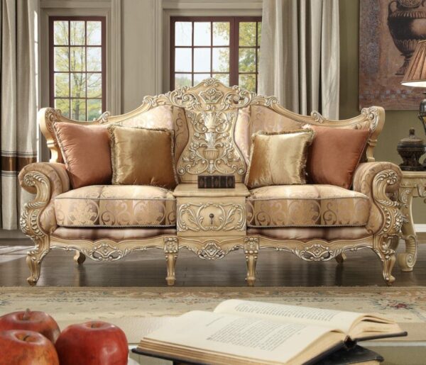Luxury Chenille Gold Sofa Traditional HD-1633 By Homey Design 6