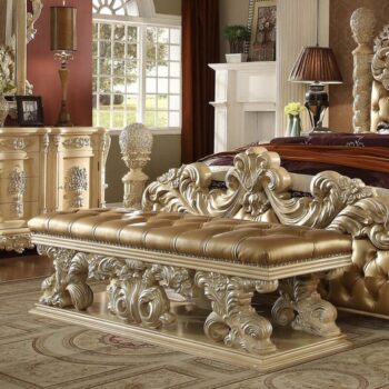 Pickle Frost & Antique Silver Bench HD-7266 By Homey Design