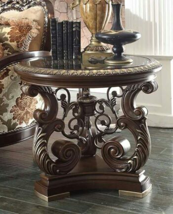 Brown Cherry End Table HD-8013 By Homey Design